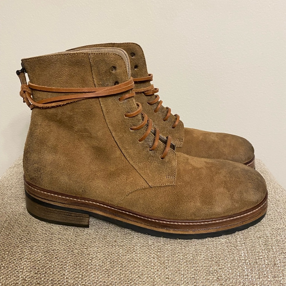 $1,245 Marsèll Men’s suede lace-up boots in Chestnut - Picture 2 of 16